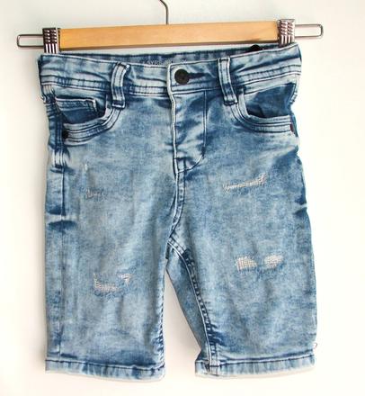P434  riflové chlapecké kraťasy skinny  vel. 110, denim co,110