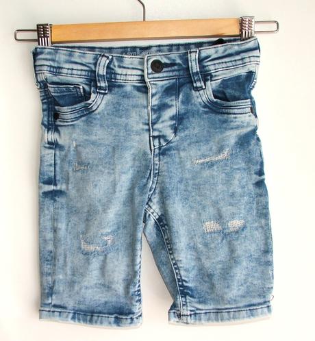 P434 riflové chlapecké kraťasy skinny vel. 110, denim co,110