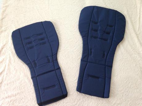 Sada modrých podložek do kočíka phil and teds, phil&teds