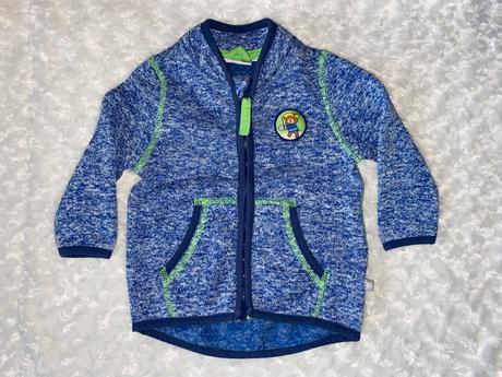 Modrá pletená fleecová mikina liegelind, 74