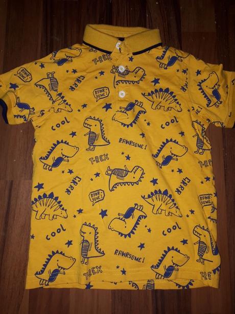 Zlute tričko s dinosaury vel 104 george, george,104