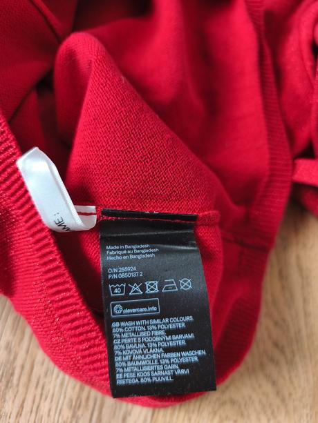 3krát třpytivý svetr s mašlí h&m 134/140, h&m,134 / 140