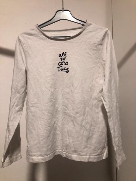 Bílé triko s nápisem, 128