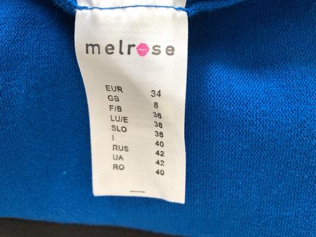 Modre saty uplet s paskem melrose 34, 34