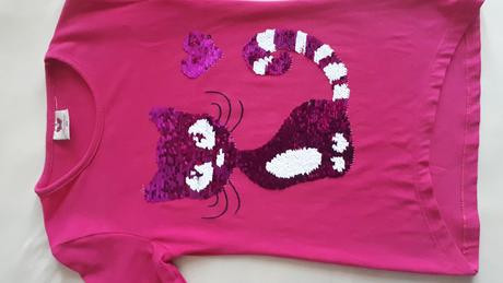 Dětské měnící (přeměňovací) tričko kočička, 104, 104