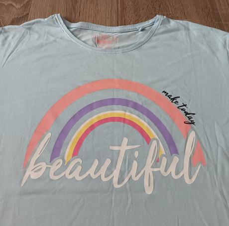 Dívčí triko dlouhý rukáv modré duha pepperts, pepperts,146