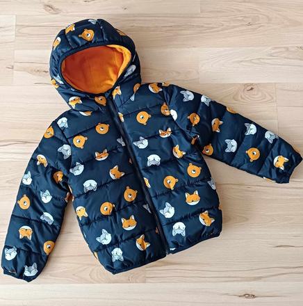 Zvířátková bunda přechodová s kapucí vel. 98, fox & bunny,98
