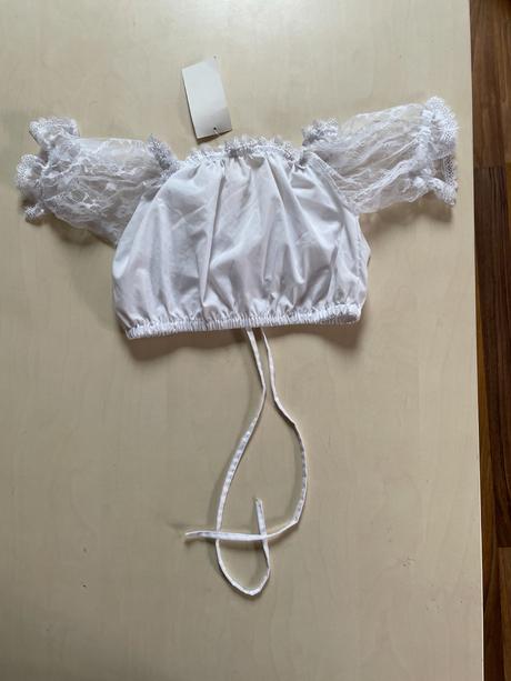 Nový krajkový crop top, vel s, dress for fun, s