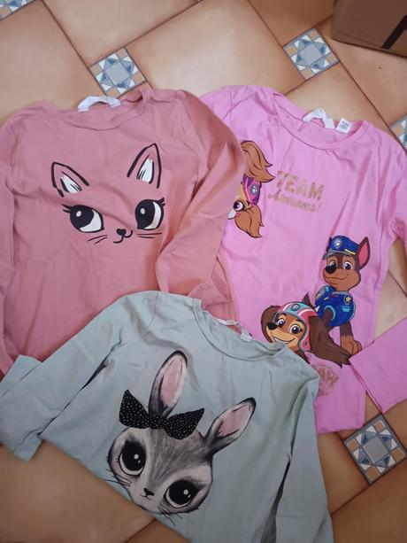 3x tričko hm - 134/140, h&m,134