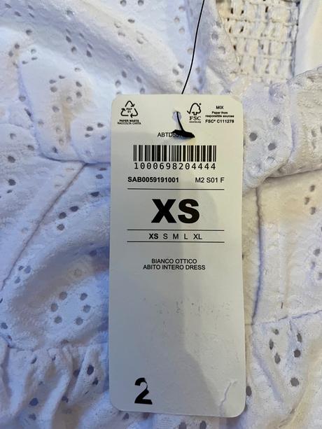 Bílé šaty terranova xs/158/164, 164