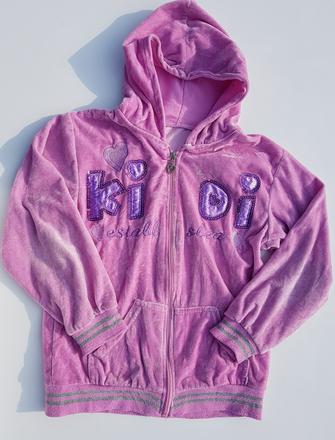 L59 dívčí saténová mikina s kapucí vel. 122, 122