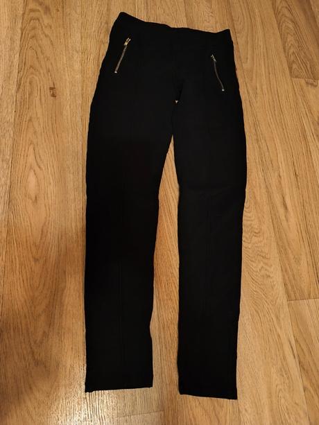 Černé džegíny se zipy, legíny s puky lindex, lindex,140