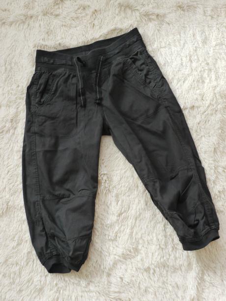 Cerne 3/4 kalhoty bavlněné h&m 34, h&m,xs