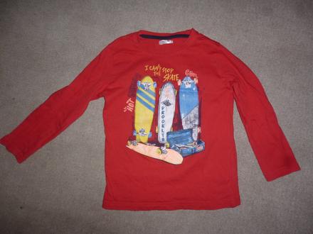 Bavlněné tričko s dlouhým rukávem, vel. 116, 116