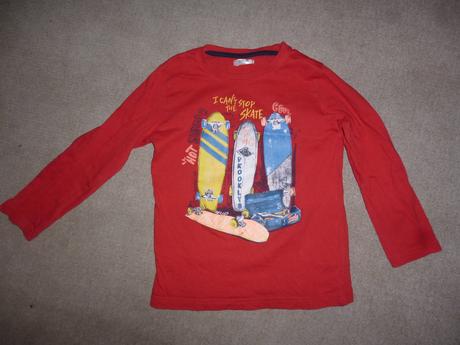 Bavlněné tričko s dlouhým rukávem, vel. 116, 116