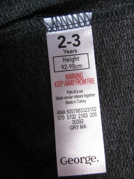 Chlapecké tmavě šedé šortky, teplákovina, george,98