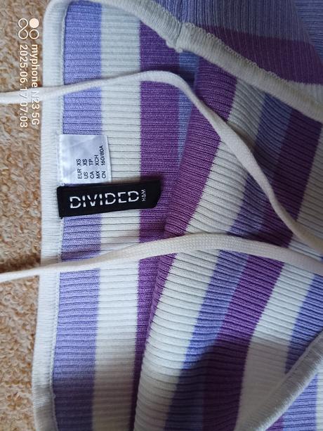 Crop-top zn."h&m divided" vel."xs", h&m,xs