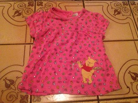 Dívčí šaty medvídek pú - pooh vel. 68 - 74, disney,68