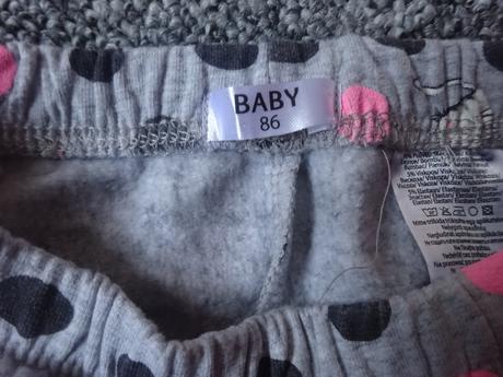 Legíny šedé s puntíky, vel. 86, baby,86