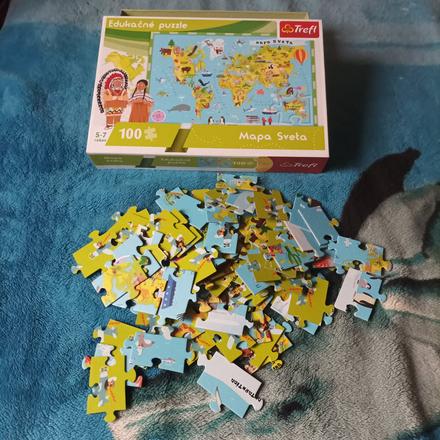 Puzzle mapa světa, 