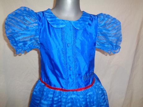 Karneval - modré šaty matylda - 7 - 8 let,