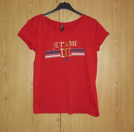 Čerené dámské tričko takko fashion, takko,s