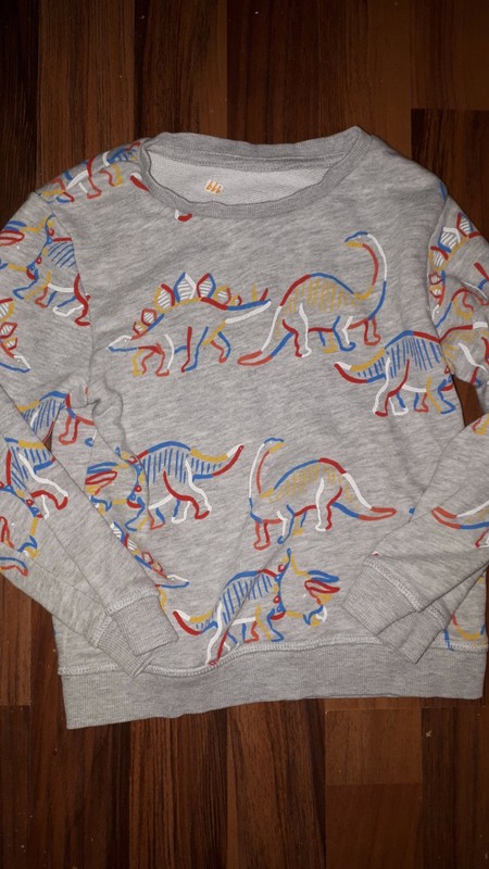 Šedá mikina s dinosaury 104, marks & spencer,104