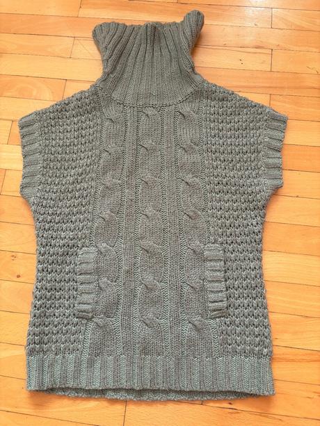 Dětská pletená vesta s rolákem vel. 122, palomino,122