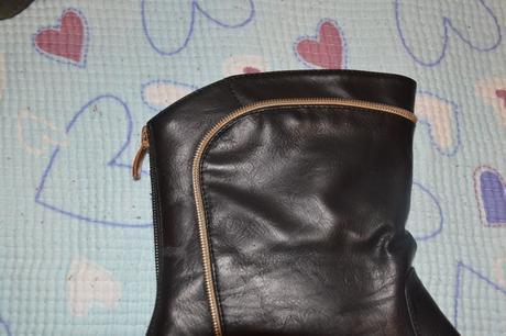 38 černé kozačky, polokozačky se zlatými zipy, 38