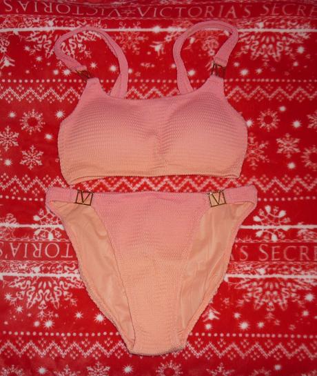 Lososové ombré dvojdílné plavky victorias secret, victoria's secret,s