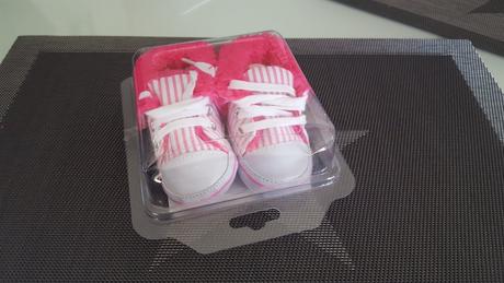 Nové dětské capáčky bílo - růžové, kik,17