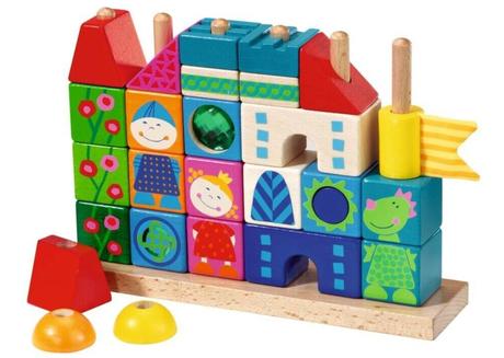 Dětské dřevěné kreativní kostky, haba dračí země,