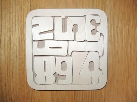 Dřevěná vkládačka čísla ikea, 