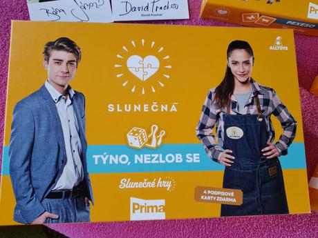 Hra, karty slunečná, podpisové karty, 