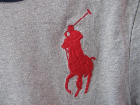 Dětské šedé bavlněné tričko, ralph lauren,128