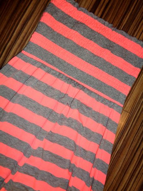 Šedorůžové pruhované žabičkové šaty, tezenis,164