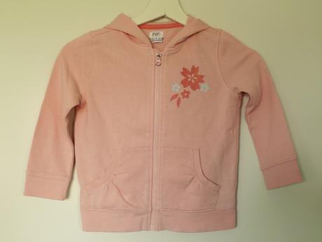 Růžová mikina s kytkou, f&f,110
