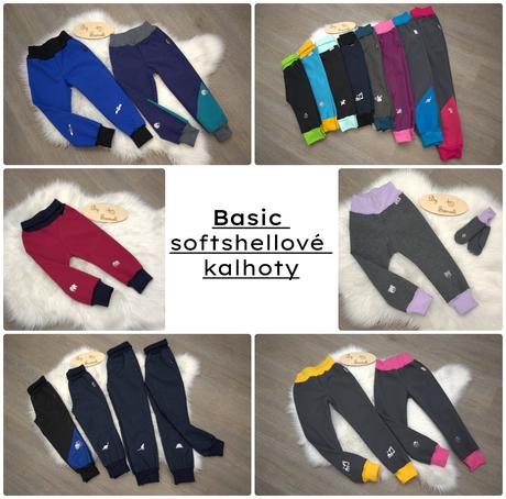 Rostoucí softshellové kalhoty - basic, vel. 80-158, 80 - 158