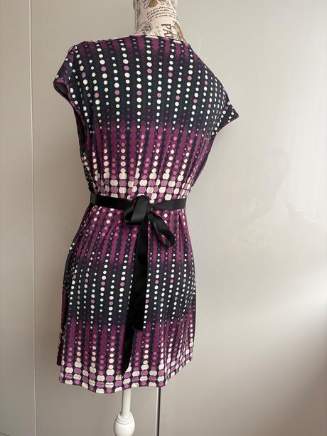 Tunika fialovo-černo-bílá v provedení heine 34, s