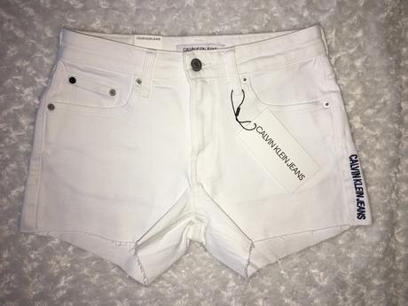 Bílé riflové/džínové kraťasy calvin klein, calvin klein,xs