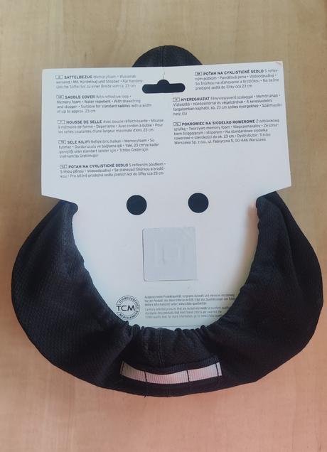 Černý potah na sedlo kola tchibo paměťová pěna, tchibo