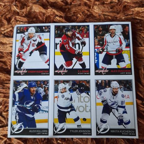 6x nálepka hokejisti sběratelská, 