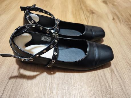 Černé boty reserved mary jane s pásky 39, reserved,39