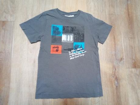 2 x tričko, vel 122/128, h&m, topolino, topolino,128