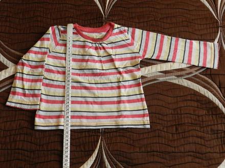 Triko dlouhý rukáv proužky, 80