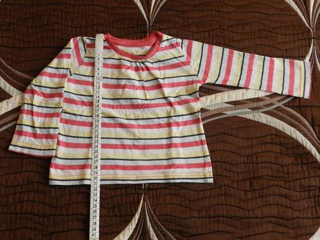 Triko dlouhý rukáv proužky, 80