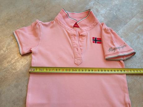 Růžové bavlna tričko napapijri límeček 4 r. unisex, 104