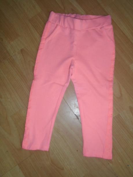 Kalhoty tepláky krajka vel 92 až neon oranžové, pepco,92