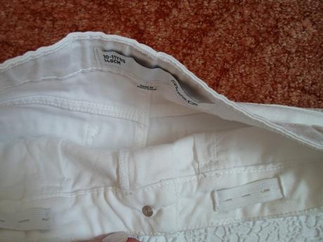 Bílé kraťasy kraťásky šortky s krajkou, denim co,146