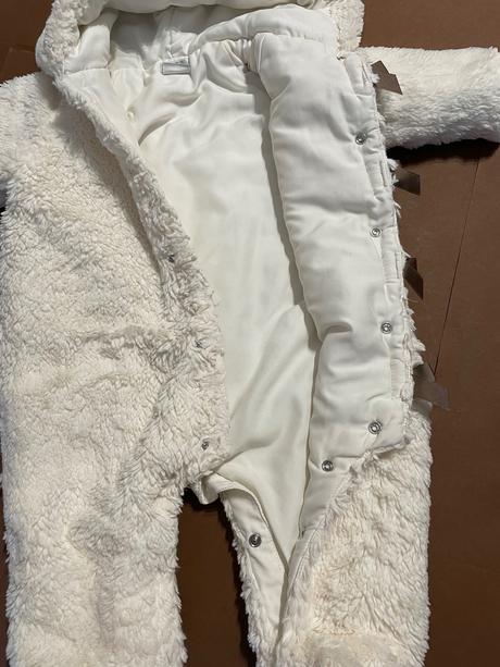 Kombinéza přechodová chlupaťoučká - v.6/9 měs, mamas & papas,74